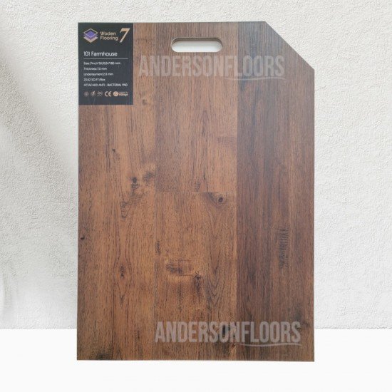 Woden Flooring Garnet Collection 7mm SPC Vinyl - 101 Farmhouse Woden Flooring Garnet Collection 7mm SPC Vinyl - 101 Farmhouse